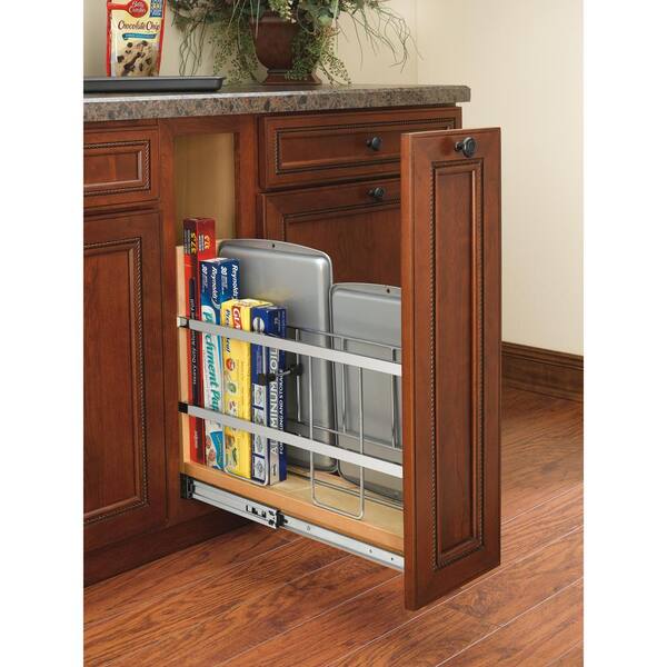 Rev A Shelf 5 In Kitchen Pull Out Tray Divider Cabinet Organizer 447 Bcsc 5c The Home Depot