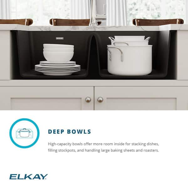 Elkay Quartz Classic 33 inch Drop-In Sink - Greystone ELGAD3322PDGS0