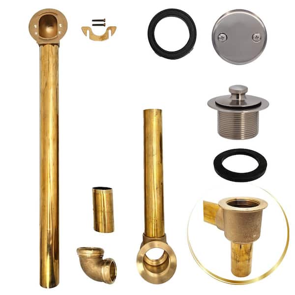 Westbrass Direct Connect Overflow with Tip-Toe Trim and 2-Hole