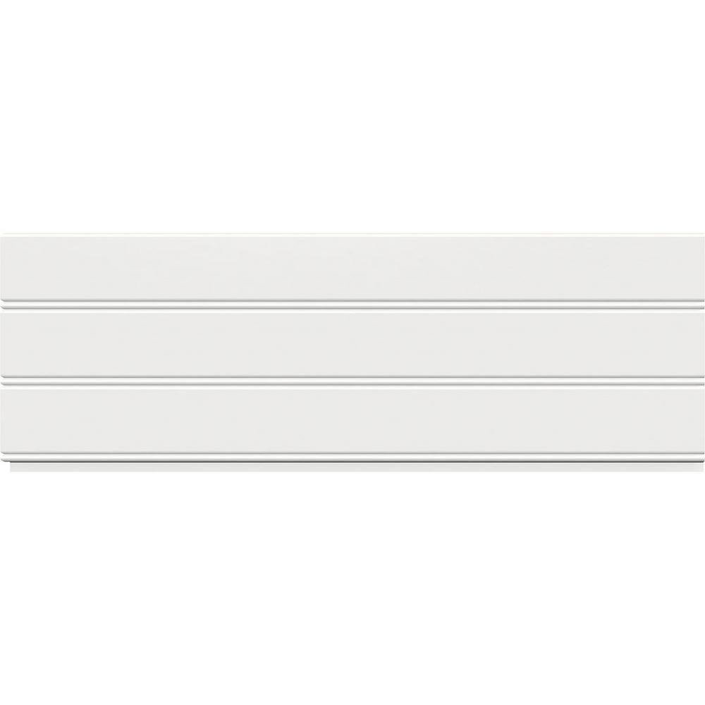 96" White PVC Reversible Bead/Nickel Gap Baseboard Moulding
