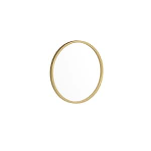 16 in. W x 16 in. H Modern Round Gold Wall Mounted Mirror