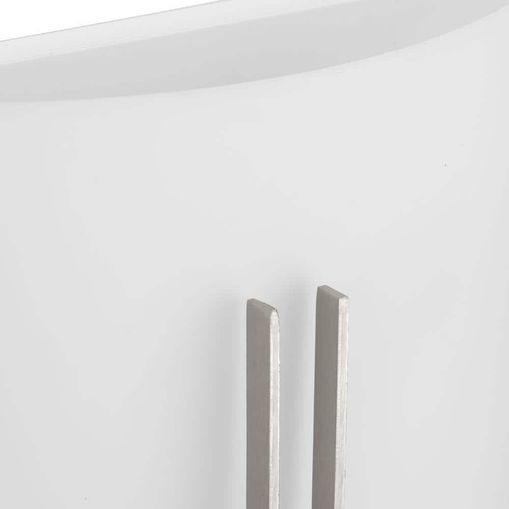 Modern Brushed Nickel 12" Two-Light Wall Sconce with Etched Glass