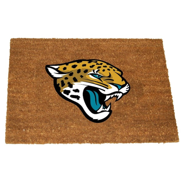 The Memory Company Jacksonville Jaguars 19.5 in. x 29.5 in. Coir Fiber Colored Logo Door Mat