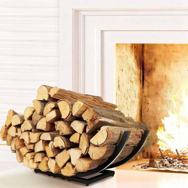 30 in. Curved Heavy Duty Outdoor Firewood Rack HPB712P13H - The