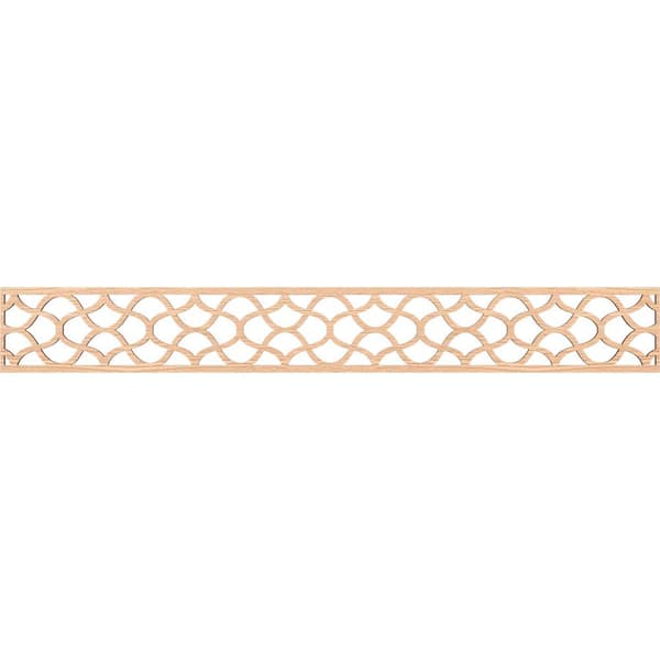 Ekena Millwork Resort Fretwork 0.25 in. D x 46.5 in. W x 6 in. L Red Oak Wood Panel Moulding