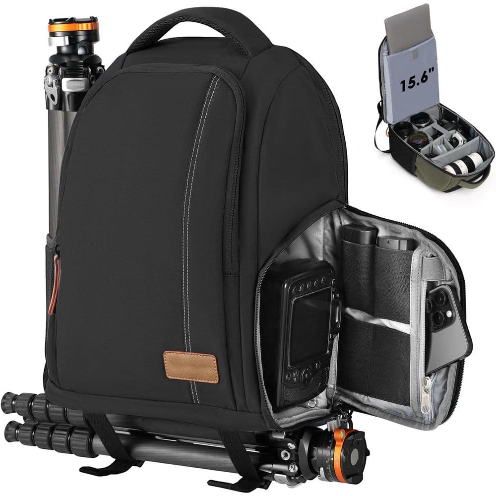 Camera Backpack with Laptop Sleeve Quick Access Large Capacity Waterproof Rain Cover Black price history on PriceWatchPro
