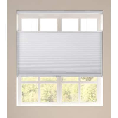 Cut-to-Size White Cordless Top Down Bottom Up Room Darkening Polyester Honeycomb Cellular Shade 34 in. W x 60 in. L