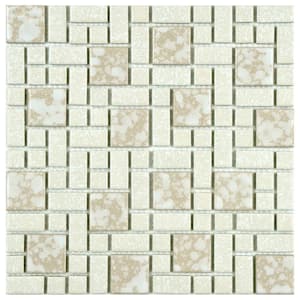 University Bone 11-3/4 in. x 11-3/4 in. Porcelain Mosaic Tile (9.8 sq. ft./Case)
