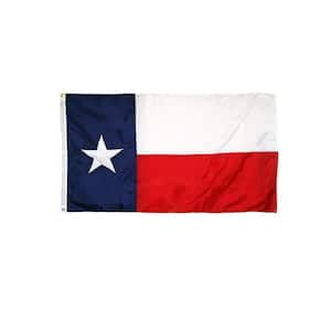 Flag Stars US Made 3 ft. x 5 ft. Nylon Texas Flag 2-Sided House Flag (1-Pack)