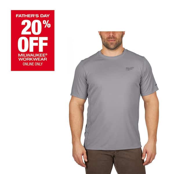 Gen II Men's Work Skin Extra Large Gray Light Weight Performance Short-Sleeve T-Shirt