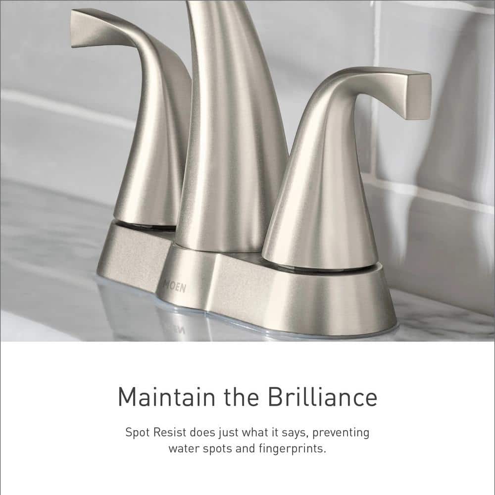 Moen Halle Brushed Nickel Shower Faucet Trim Set with Wide Showerhead