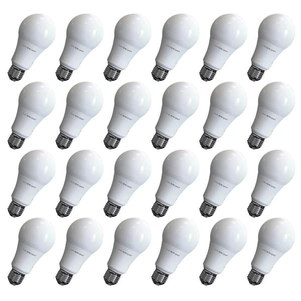 Viribright 75-Watt Equivalent A19 Non-Dimmable General Purpose E26 Medium Base LED Light Bulb, Soft White 2700K (24-Pack)