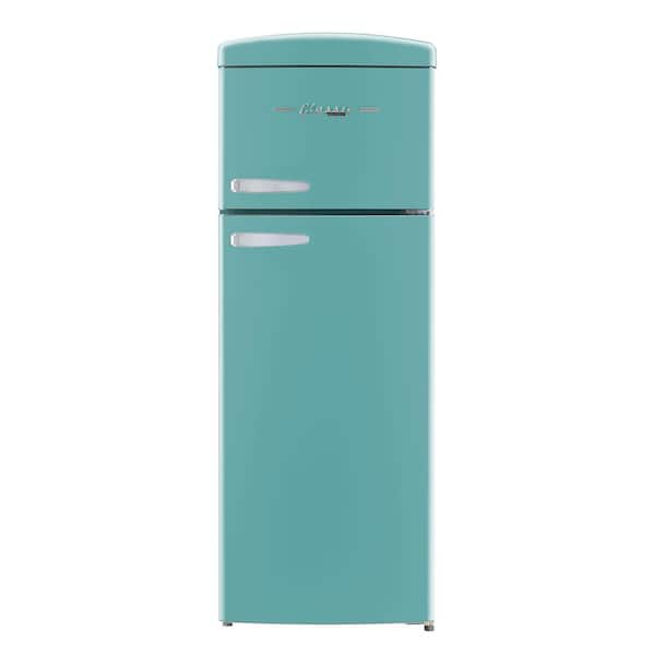 Classic Retro 21.6 in. 7.5 cu. ft. Top Mount Refrigerator in Ocean Mist Turquoise Teal