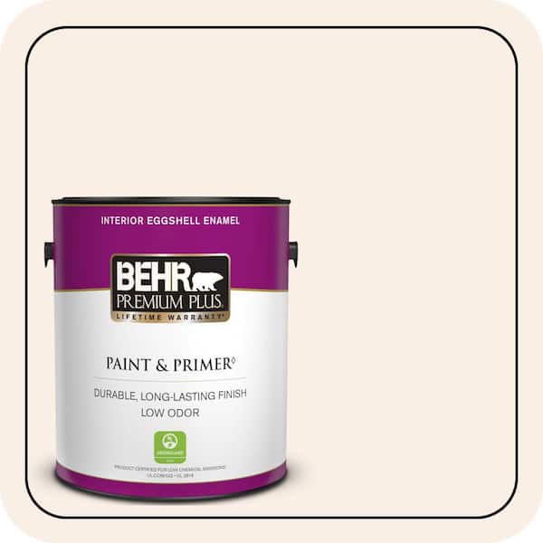 BEHR PREMIUM PLUS 1 gal. #M210-1 Seed Pearl Eggshell Enamel Low Odor Interior Paint & Primer