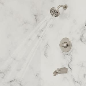 Jaida Single-Handle 4-Spray Tub and Shower Faucet w/ Restore Technology in Spot Defense Brushed Nickel (Valve Included)