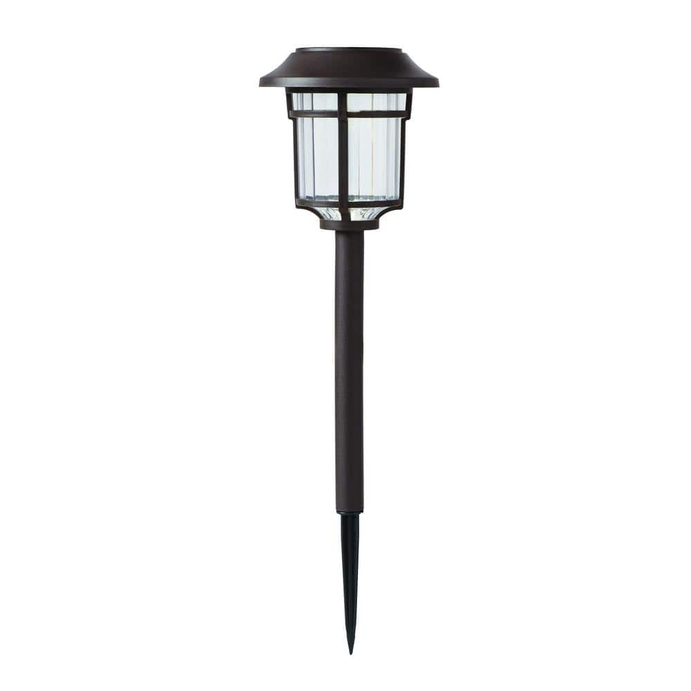 Hampton Bay Bellingrath 10 Lumens Solar Bronze LED Path Light