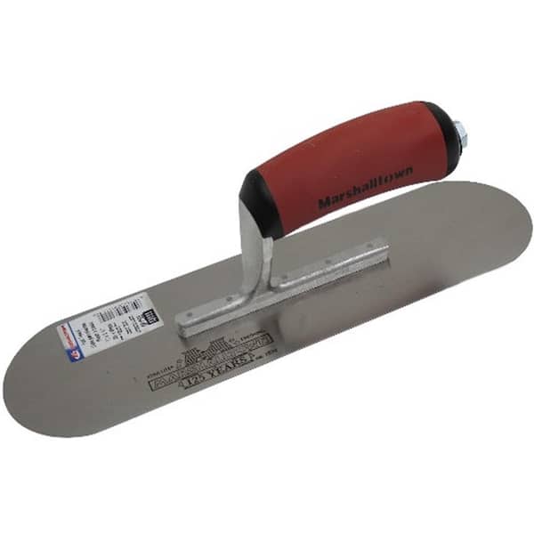 MARSHALLTOWN 12 in. x 3-1/2 in. Pool Trowel - Curved DuraSoft Hdle