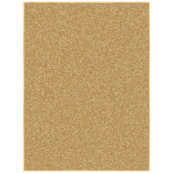Ottomanson Basics Collection Non-Slip Rubberback Modern Solid Design 2x3 Indoor Area Rug/Entryway Mat, 2 ft. 3 in. x 3 ft., Beige