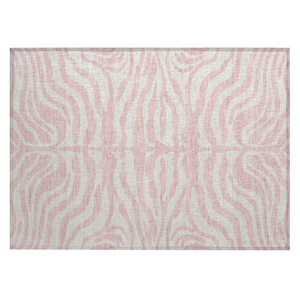 Chantille Machine Washable Indoor/Outdoor Abstract ACN1042 Pink 1 ft. 8 in. x 2 ft. 6 in. Area Rug