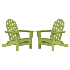 Icon Lime Green Recycled Plastic Adirondack Chair (2-Pack)