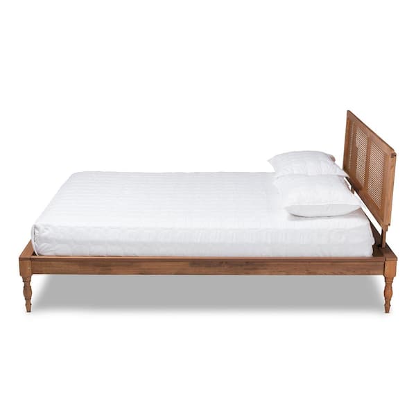 Baxton Studio Romy Ash walnut Full Platform Bed 159 98189819 HD