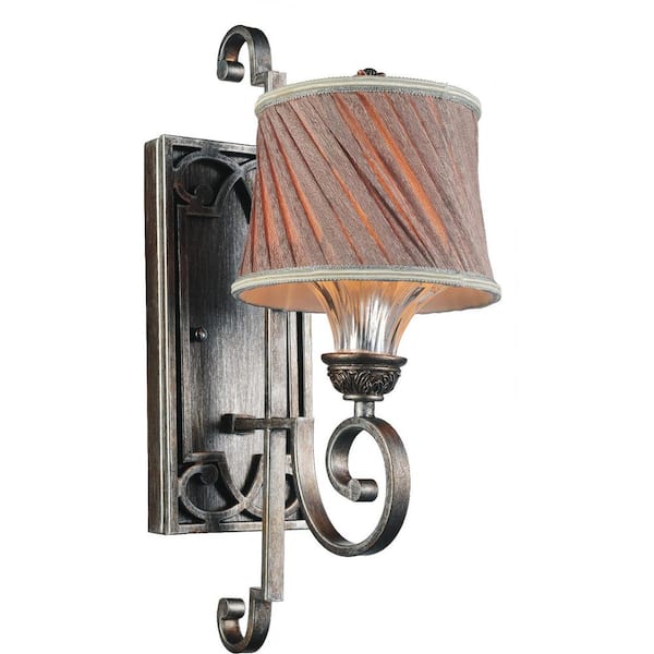 CWI Lighting Rogue 1-Light Antique Forged Silver Sconce