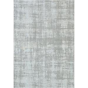 Bristol Grey/Light Blue 5 ft. 3 in. x 7 ft. 7 in. Abstract Are Rug