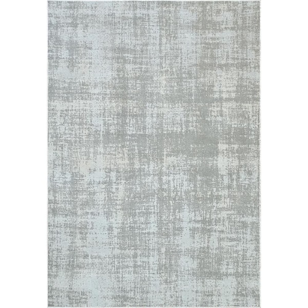 Dynamic Rugs Bristol Grey/Light Blue 5 ft. 3 in. x 7 ft. 7 in. Abstract Are Rug