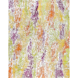 Generation Abstract Gold 9 ft. x 12 ft. Indoor Area Rug
