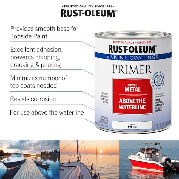 1 qt. Flat White Metal Primer (4-Pack)