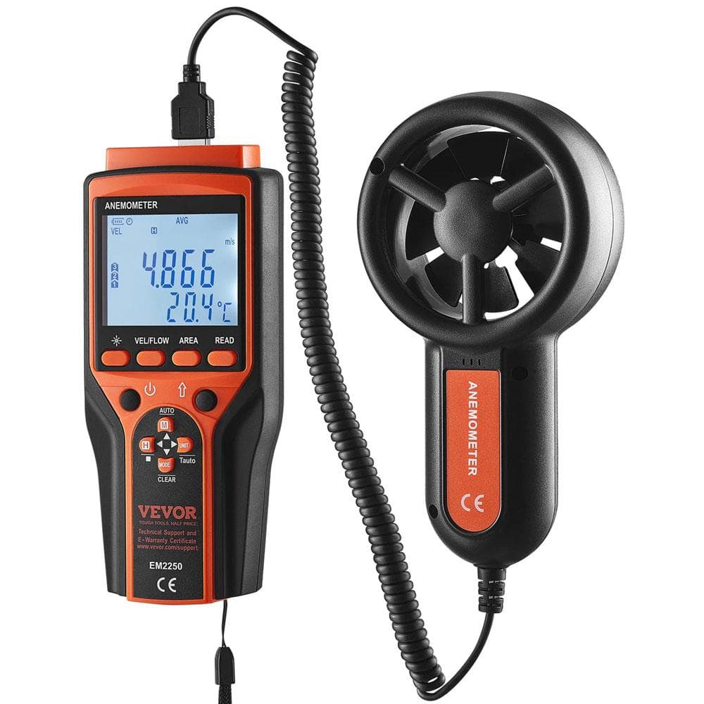 Split Handheld Anemometer 14°F-140°F Digital Wind Speed Meter Gauge with LED Backlight Screen Measures Wind Velocity -  Misopily, SA11-328B294