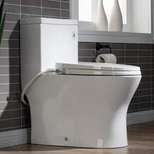 Journey II 1-Piece 1.1GPF/1.6 GPF Dual Flush Elongated Toilet with Non-Electric Toilet Seat Included in White