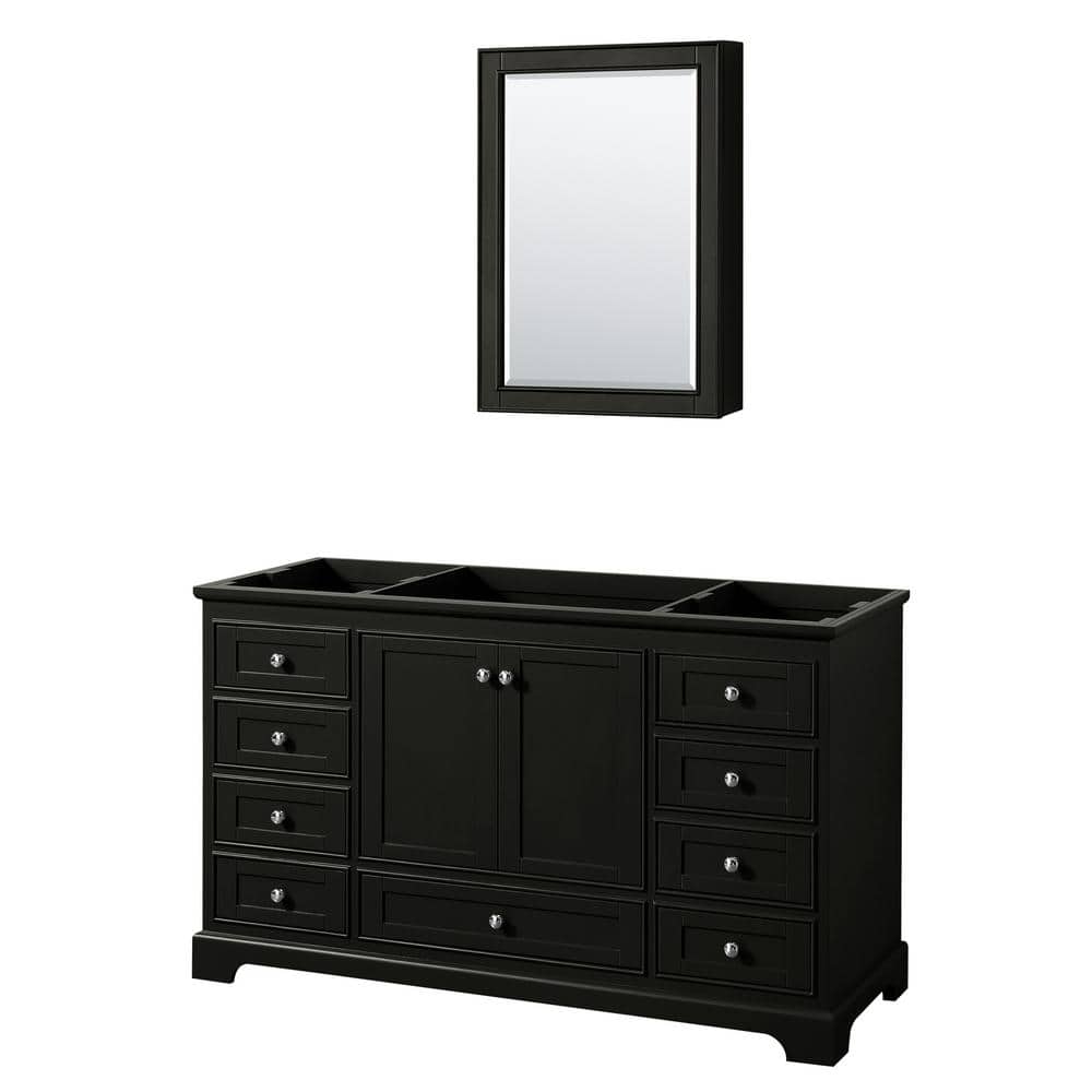 Deborah 59.25 in. Single Bathroom Vanity Cabinet Only with Medicine Cabinet in Dark Espresso price history on PriceWatchPro