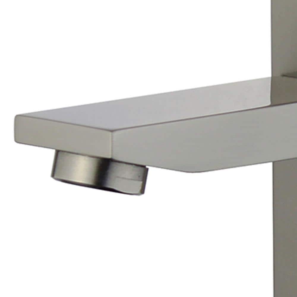 Brushed Nickel Single Handle Bathroom Faucet with Drain Assembly