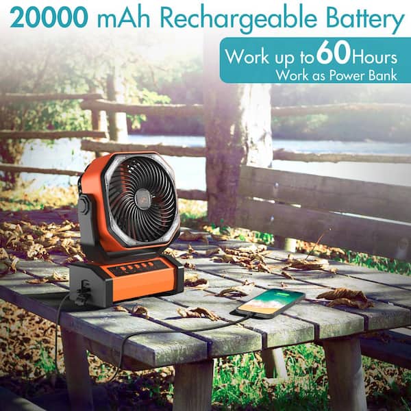 Rechargeable Portable Fan Powerful 20000mAh Camping Air