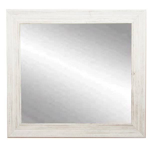 BrandtWorks Medium Square White Casual Mirror (31.5 in. H x 31.5 in. W)