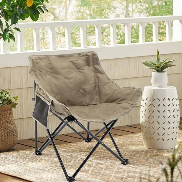 THROOT Folding Moon Camping Chair Heavy-Duty Saucer Chair