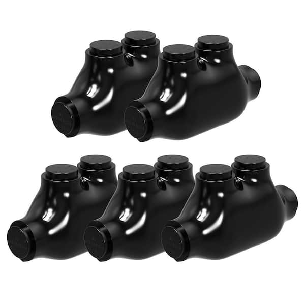 2-14 AWG 600-Volt Rating Insulated Inline Splice Connector Aluminum to Copper Wire with 5/32" Slotted Allen Hex (5-Pack)