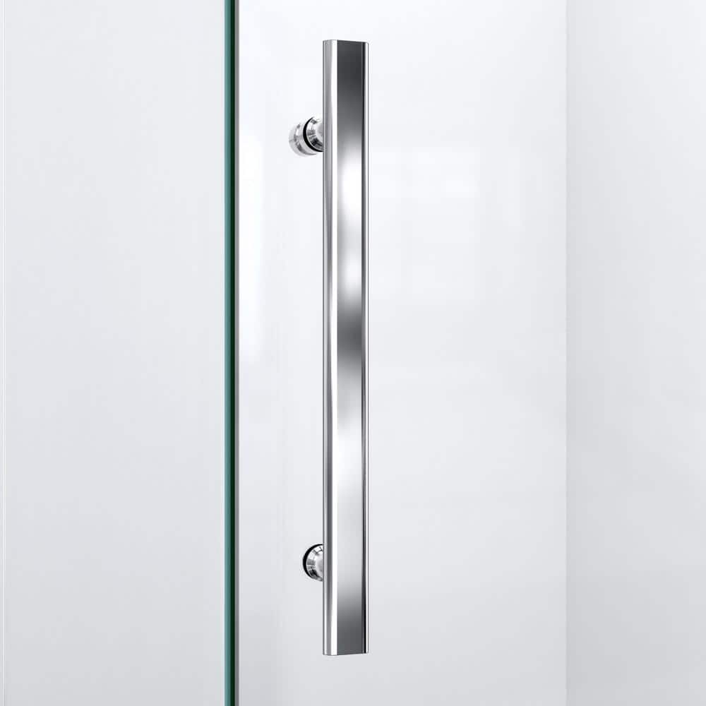 Prism Lux 40" Frameless Neo-Angle Hinged Shower Enclosure