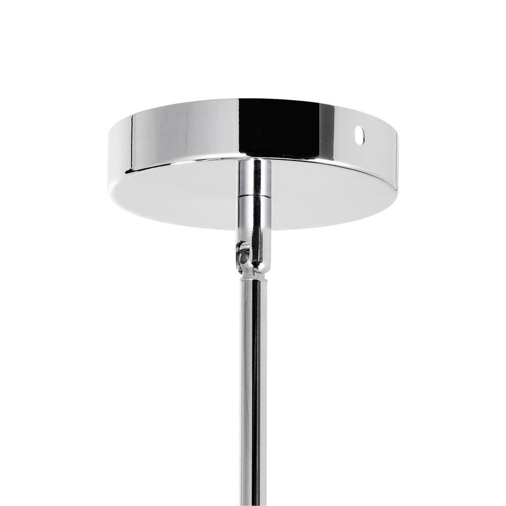 Claire 24" Chrome Drum Shade Chandelier with Crystal Accents