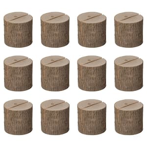 Natural Wooden Rustic Table Wood Place Card Holder (Set of 24 Pieces)