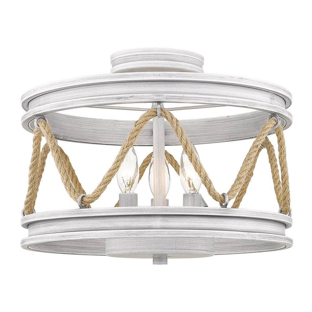 Chatham 14 in. 2-Light Gray Driftwood Semi-Flush Mount price history on PriceWatchPro