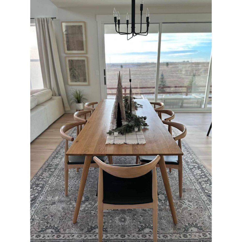 Ganyangan Black and Cream Chenille Cotton Washable Rug 2' x 3'