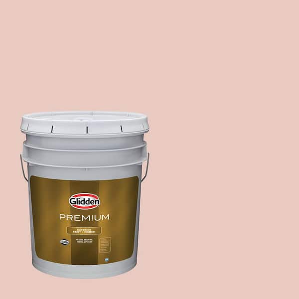 Glidden Premium 5 gal. PPG1067-3 Au Naturel Flat Exterior Latex Paint