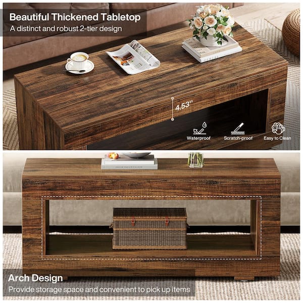 TRIBESIGNS WAY TO ORIGIN Calvin 43.3 in. Brown Rectangle TRIBESIGNS WAY TO ORIGIN Calvin 43.3 in. Brown Rectangle