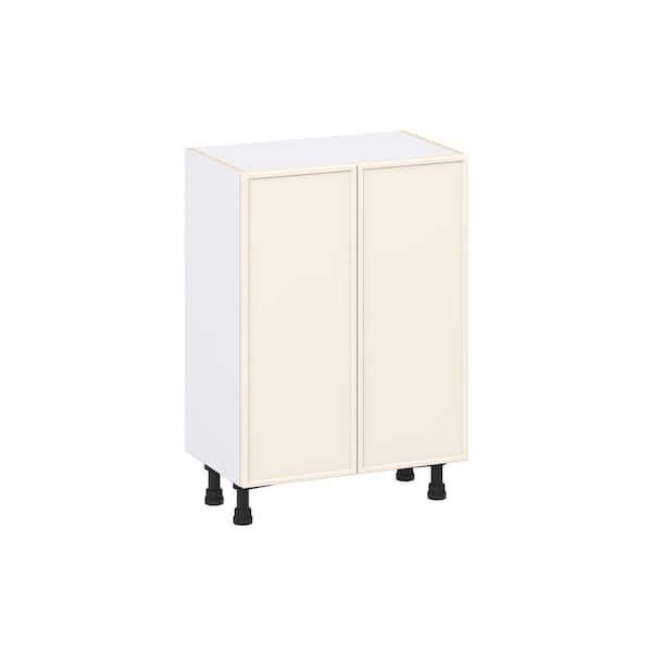 Fairview 24 in. W x 14 in. D x 34.5 in. H Assembled Slim Shaker Full Height Doors Base Kitchen Cabinet in Washed Linen
