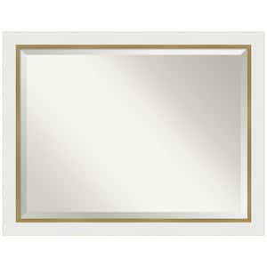 Eva White Gold 45.25 in. x 35.25 in. Bathroom Vanity Mirror