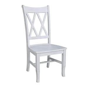 Chalk Wood Double X-Back Dining Chair (Set of 2)