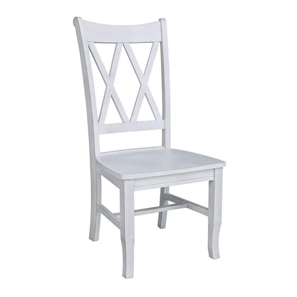 International Concepts Chalk Wood Double X-Back Dining Chair (Set of 2)
