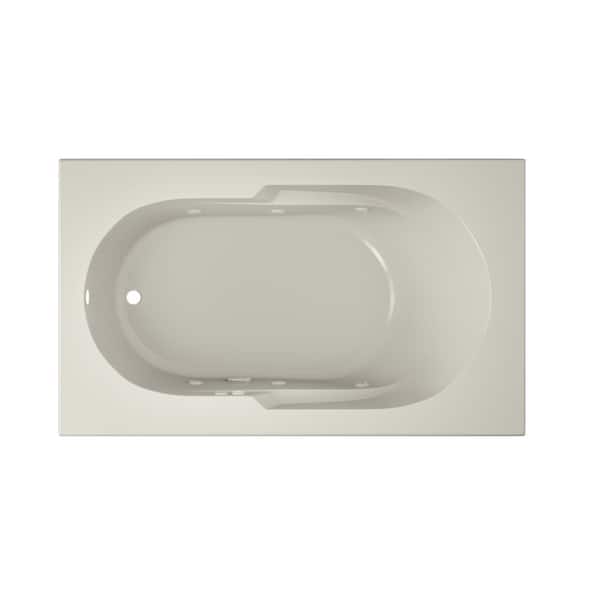 JACUZZI Signature 60 in. x 36 in. Rectangular Whirlpool Bathtub with Left Drain in Oyster